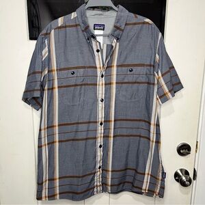Patagonia Organic Cotton Plaid Short Sleeve Shirt | Men’s XL